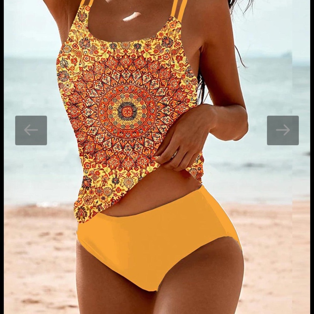 Vibrant Mandala Print Swimsuit